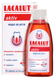 LACALUT AKTIV ВОДА ЗА УСТА СРЕЩУ ПЛАКИ, 300 МЛ