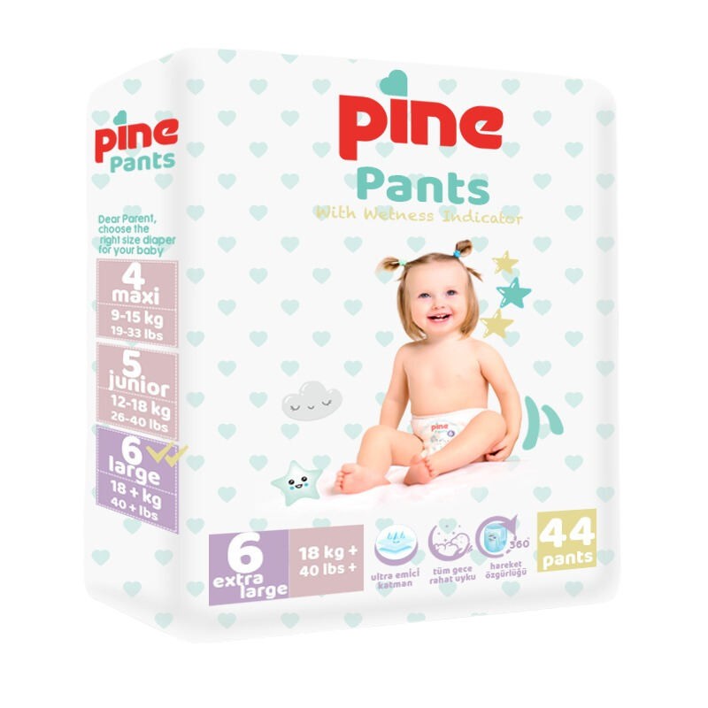 Бебешки гащички PINE PANTS 6 /18+кг/ 44бр.