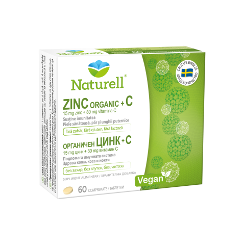 Naturell Органичен ЦИНК + C х 60 табл.
